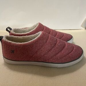 Hurley Red Slip-On Shoes with White Lining
